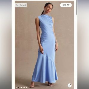 Blue Satin Significant Other Dress